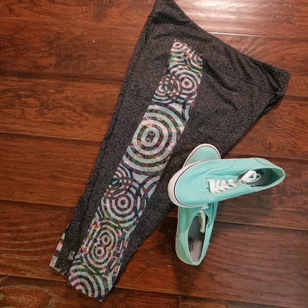 Grey/ paisley lularoe jade work out capris